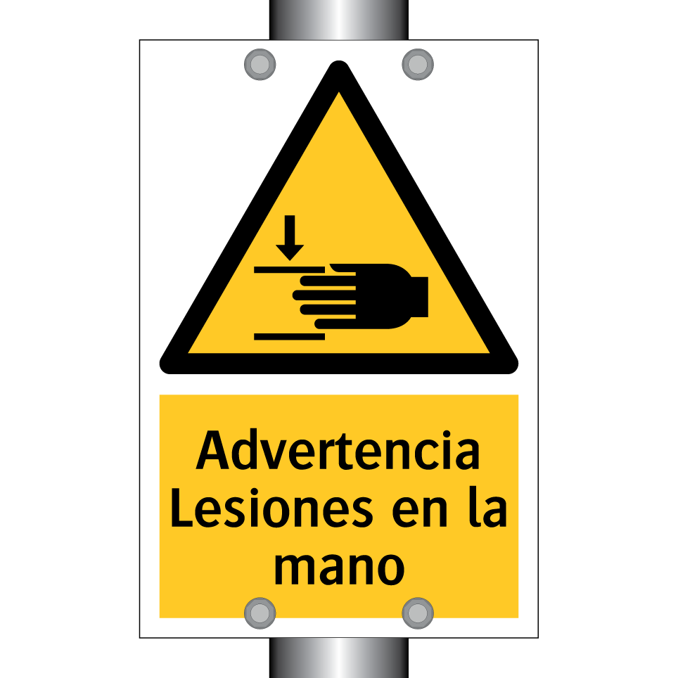 Advertencia Lesiones en la mano