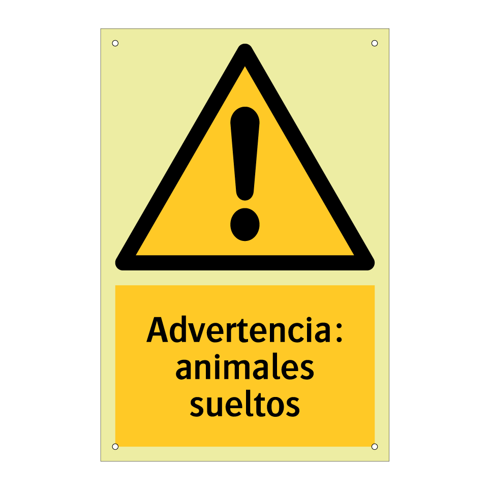 Advertencia: animales sueltos