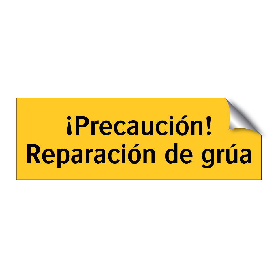 ¡Precaución! Reparación de grúa