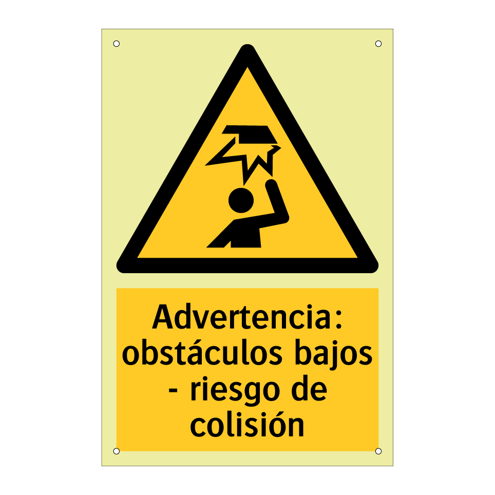 Advertencia: obstáculos bajos - riesgo de colisión