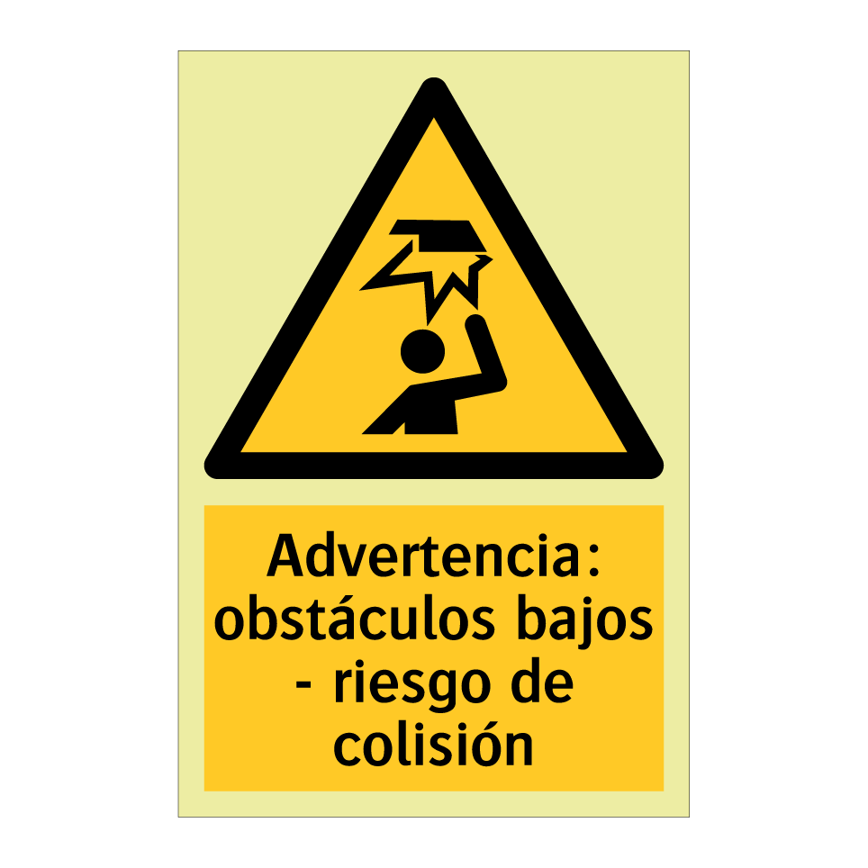 Advertencia: obstáculos bajos - riesgo de colisión
