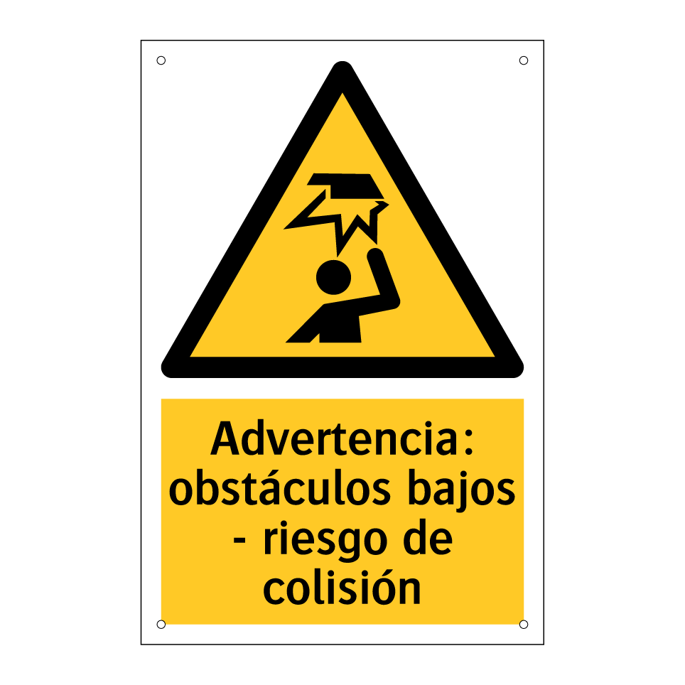 Advertencia: obstáculos bajos - riesgo de colisión