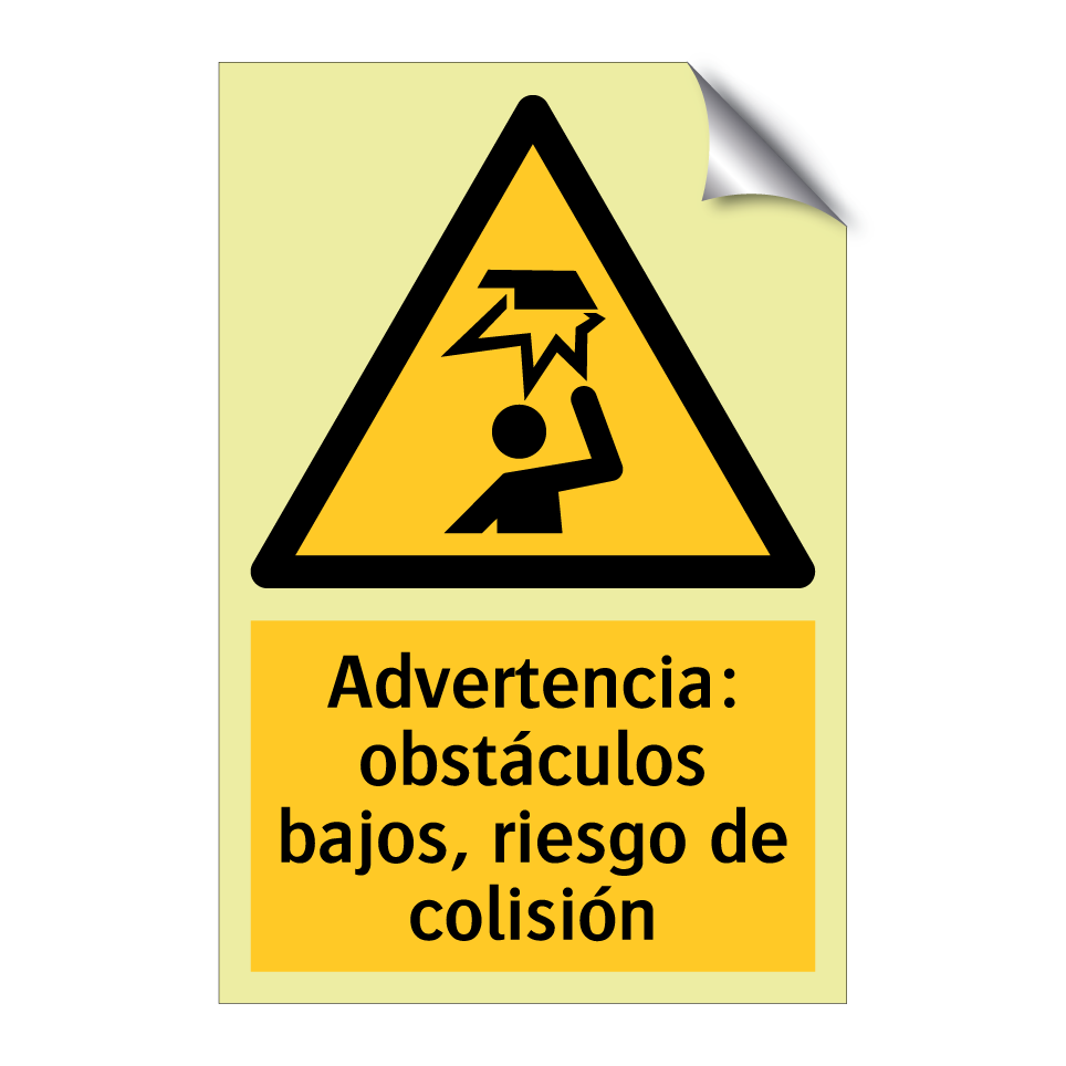 Advertencia: obstáculos bajos, riesgo de colisión
