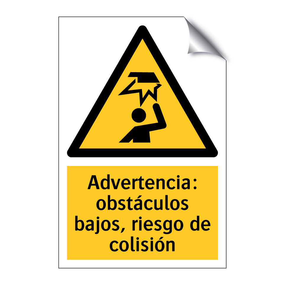 Advertencia: obstáculos bajos, riesgo de colisión