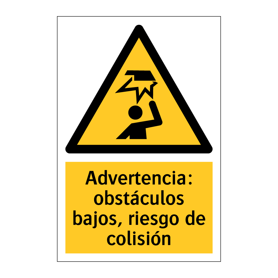 Advertencia: obstáculos bajos, riesgo de colisión