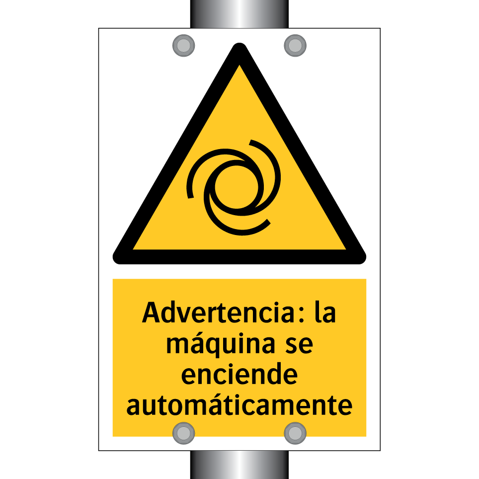 Advertencia: la máquina se enciende automáticamente