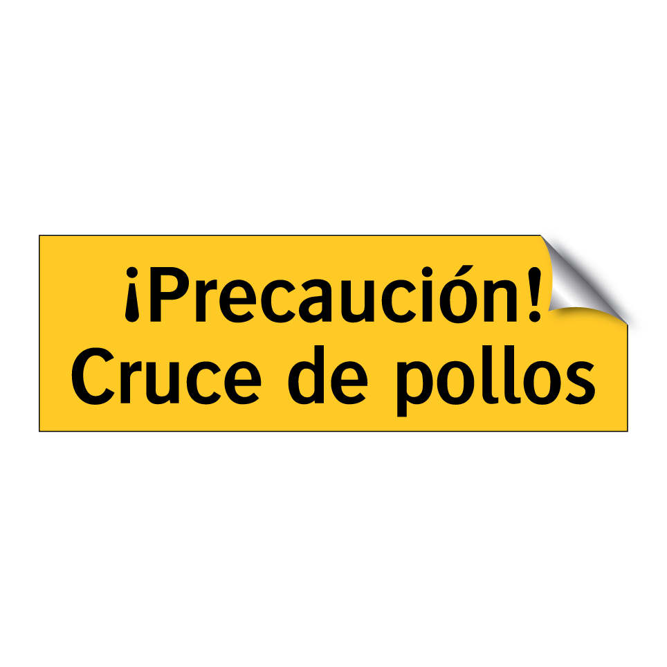 ¡Precaución! Cruce de pollos