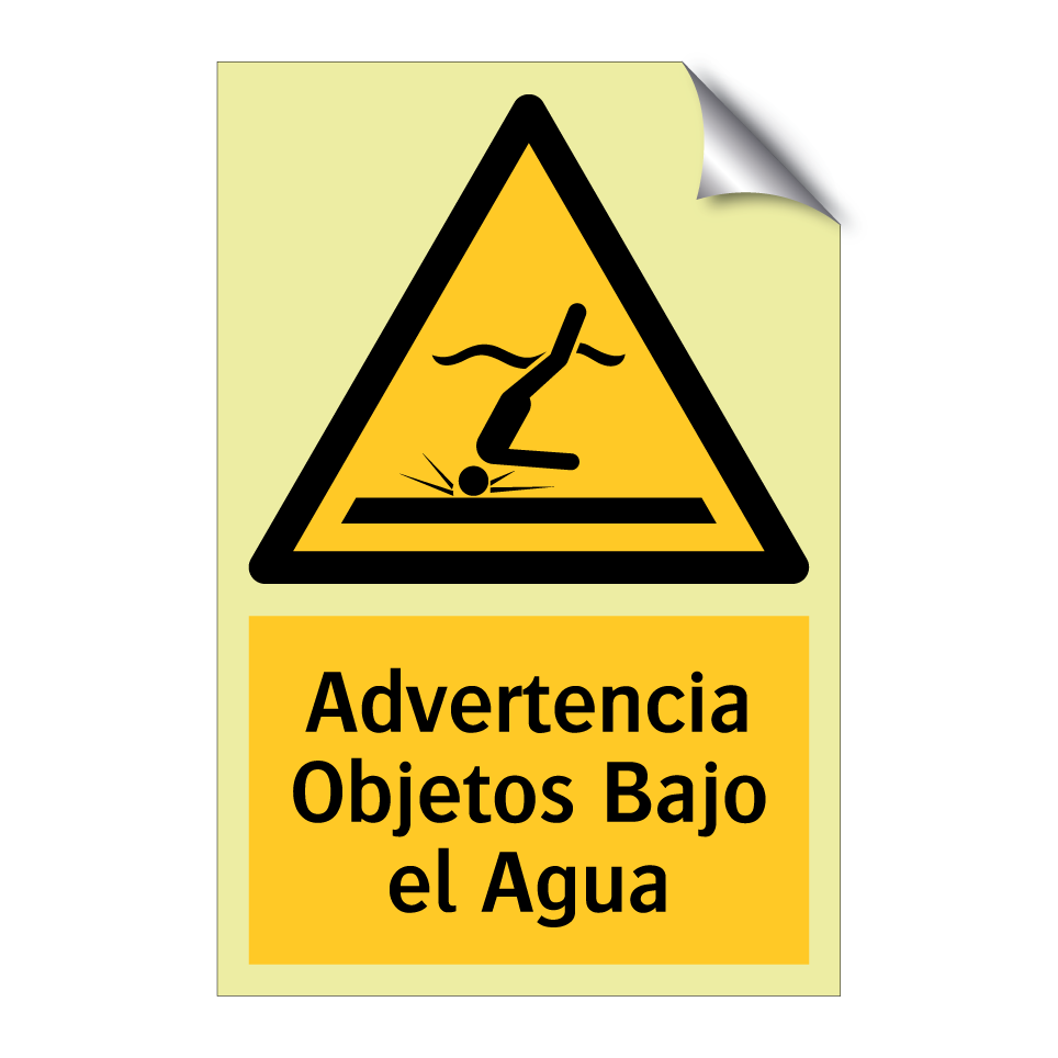 Advertencia Objetos Bajo el Agua