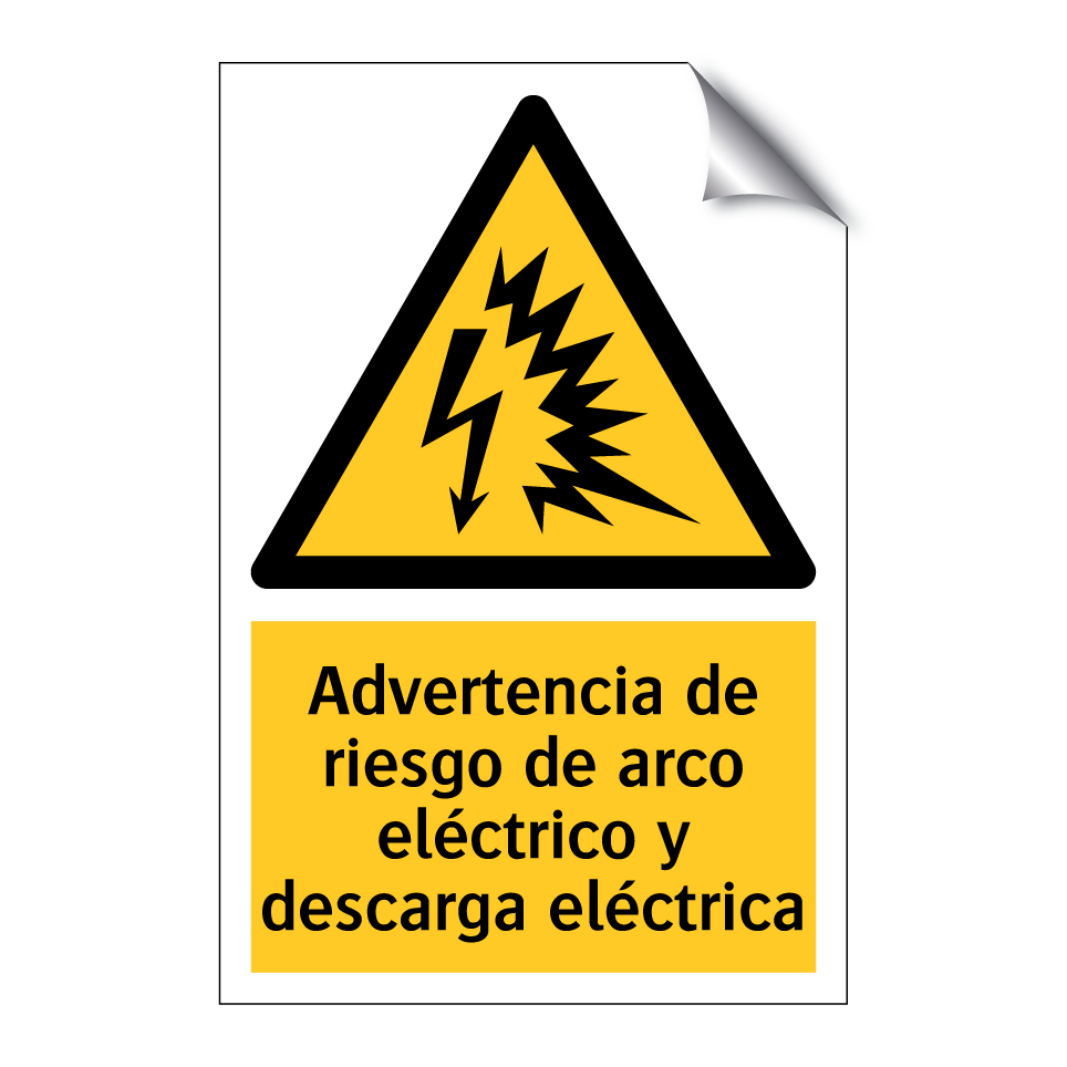 Advertencia de riesgo de arco eléctrico y descarga eléctrica