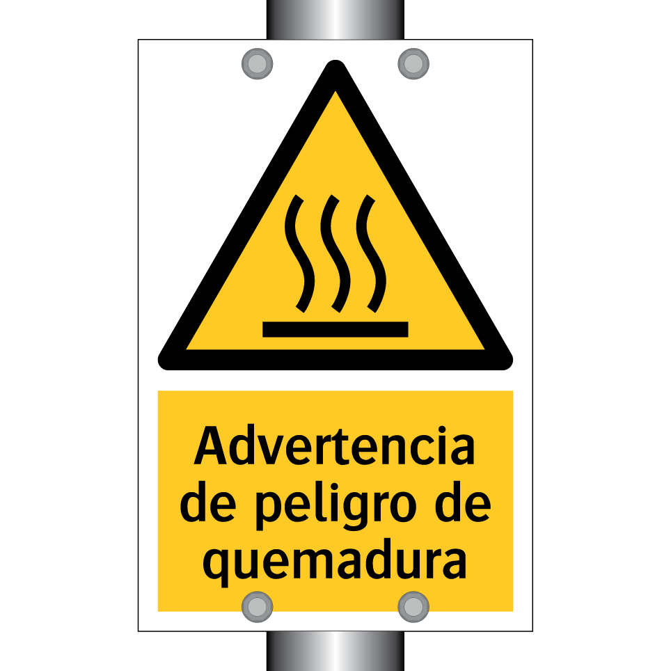 Advertencia de peligro de quemadura