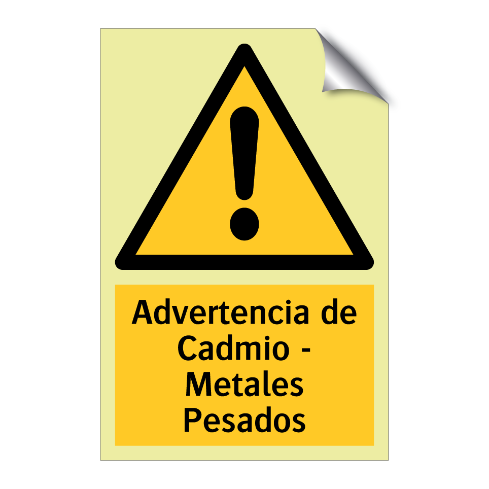 Advertencia de Cadmio - Metales Pesados