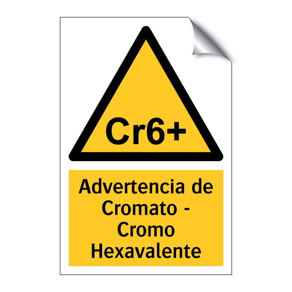 Advertencia de Cromato - Cromo Hexavalente