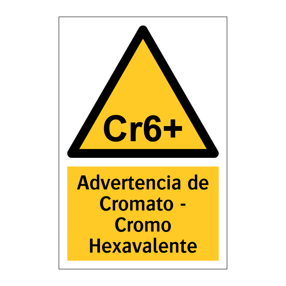 Advertencia de Cromato - Cromo Hexavalente