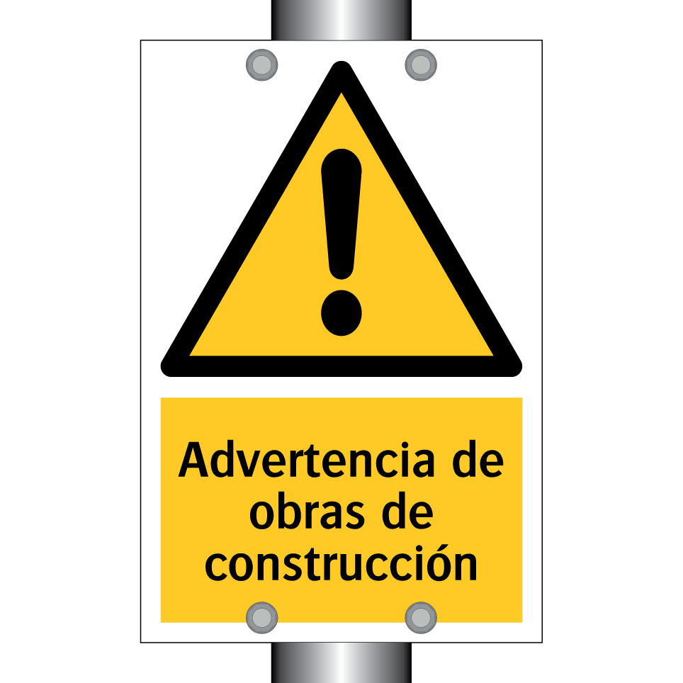 Advertencia de obras de construcción
