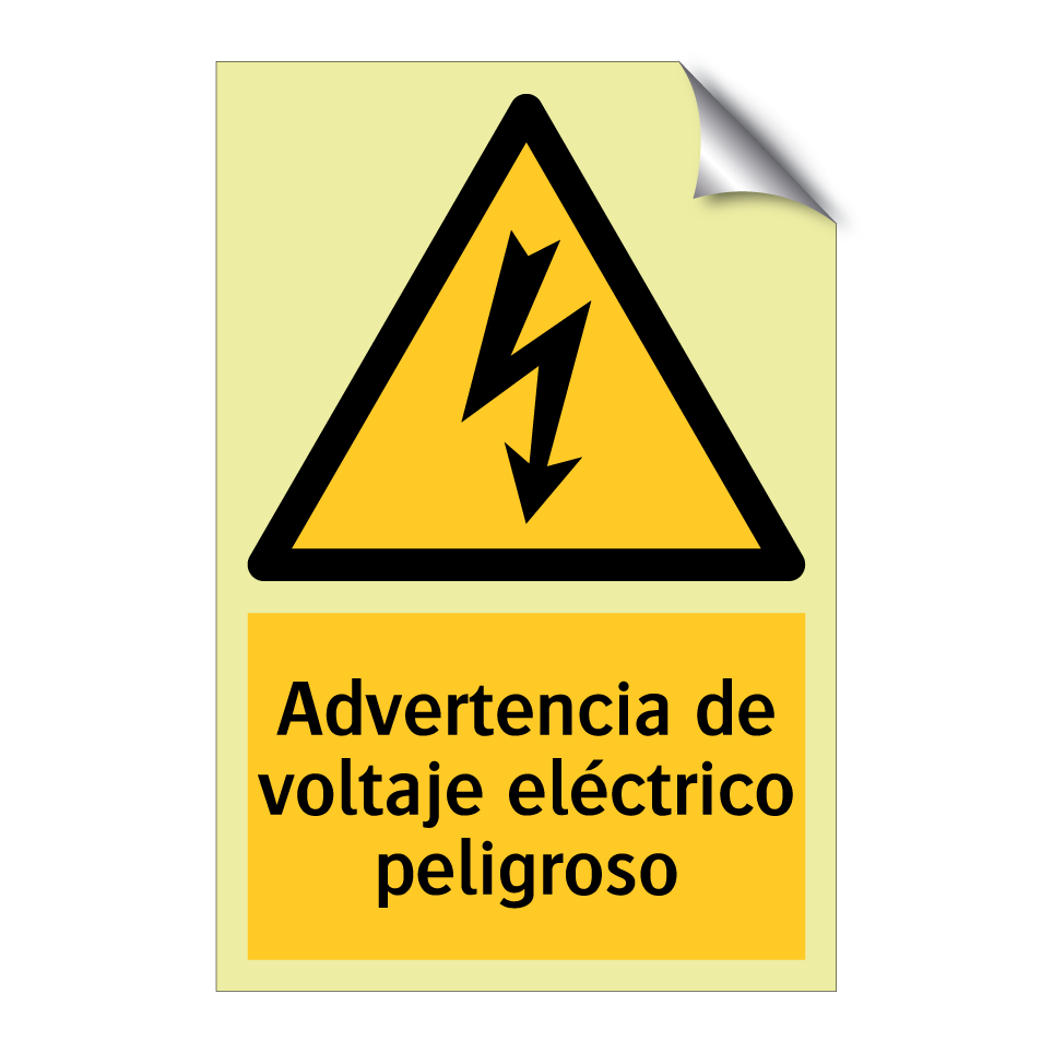 Advertencia de voltaje eléctrico peligroso