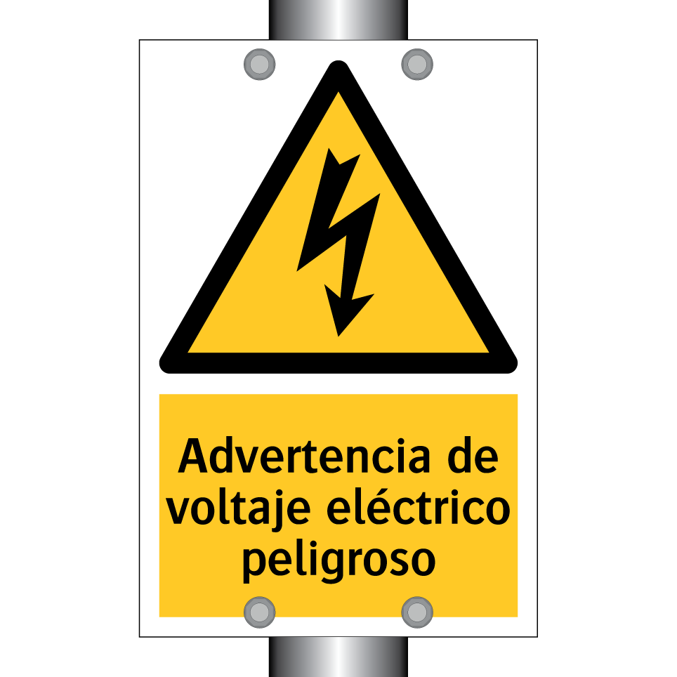 Advertencia de voltaje eléctrico peligroso