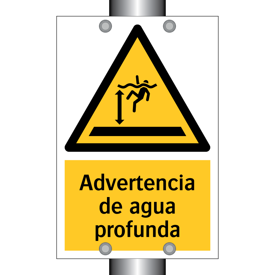 Advertencia de agua profunda