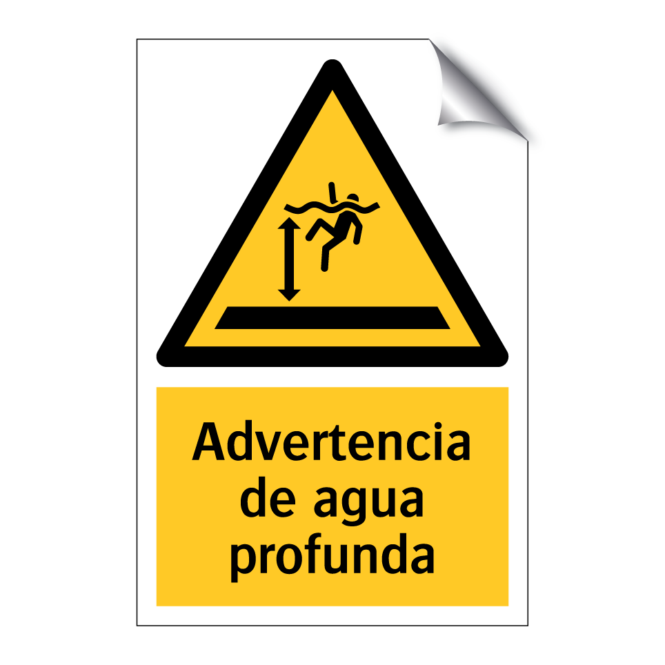Advertencia de agua profunda