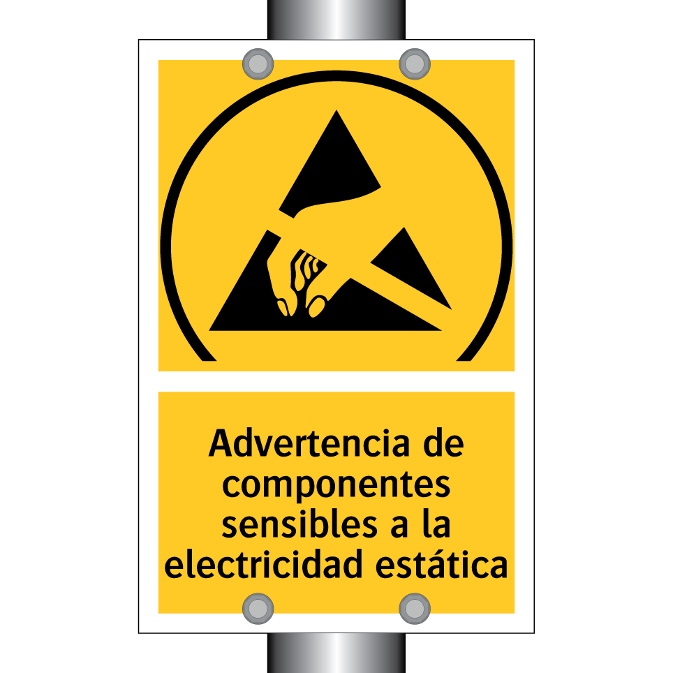 Advertencia de componentes sensibles a la electricidad estática