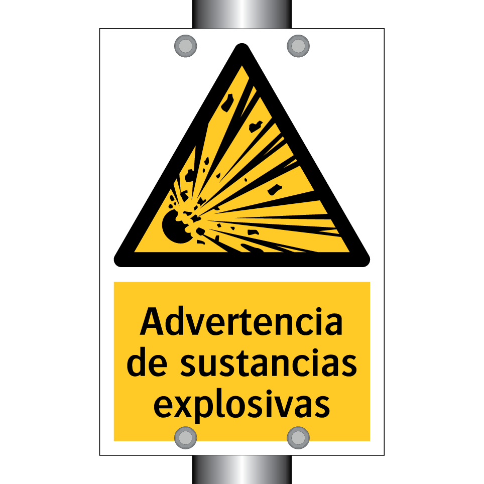 Advertencia de sustancias explosivas