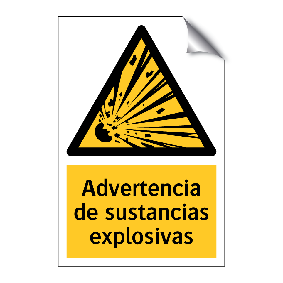 Advertencia de sustancias explosivas