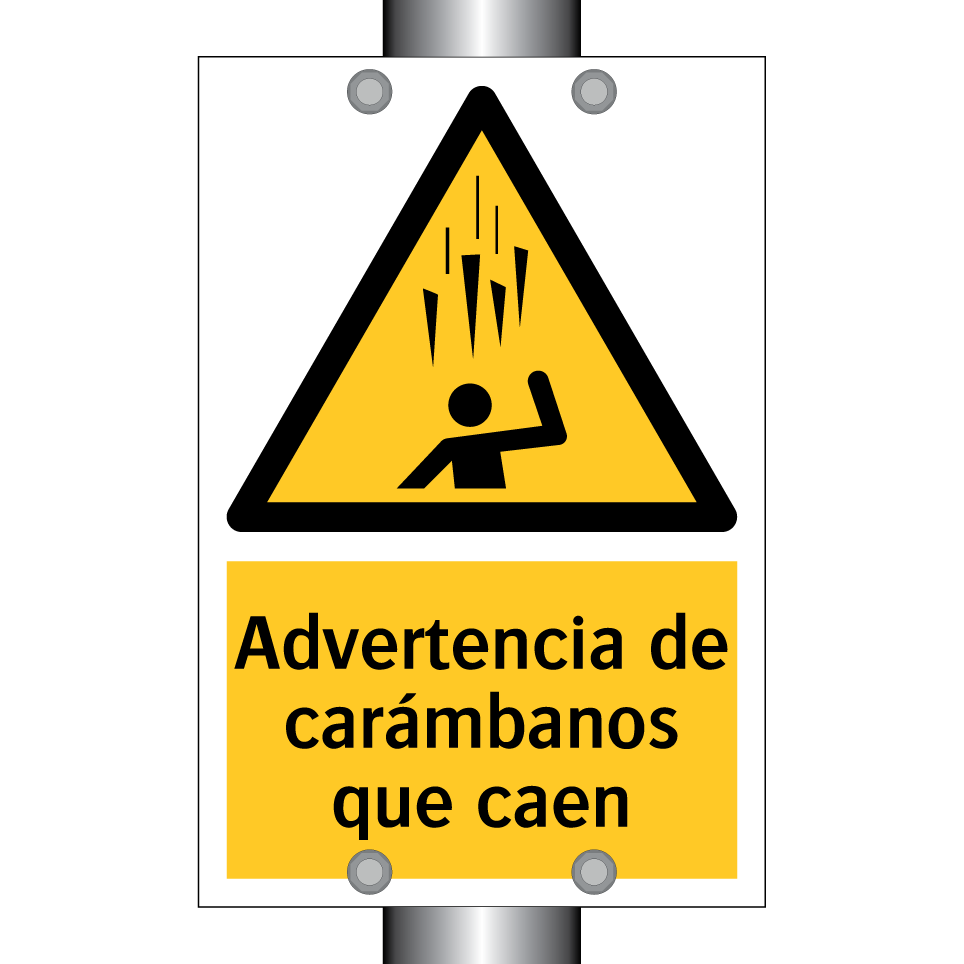 Advertencia de carámbanos que caen