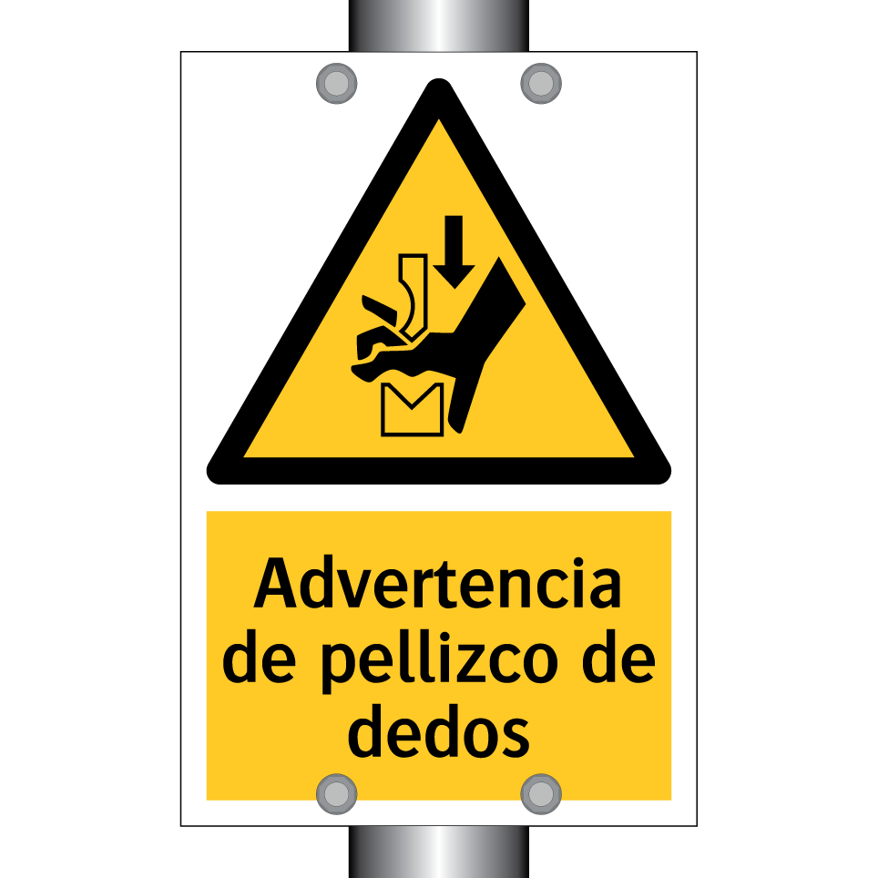Advertencia de pellizco de dedos