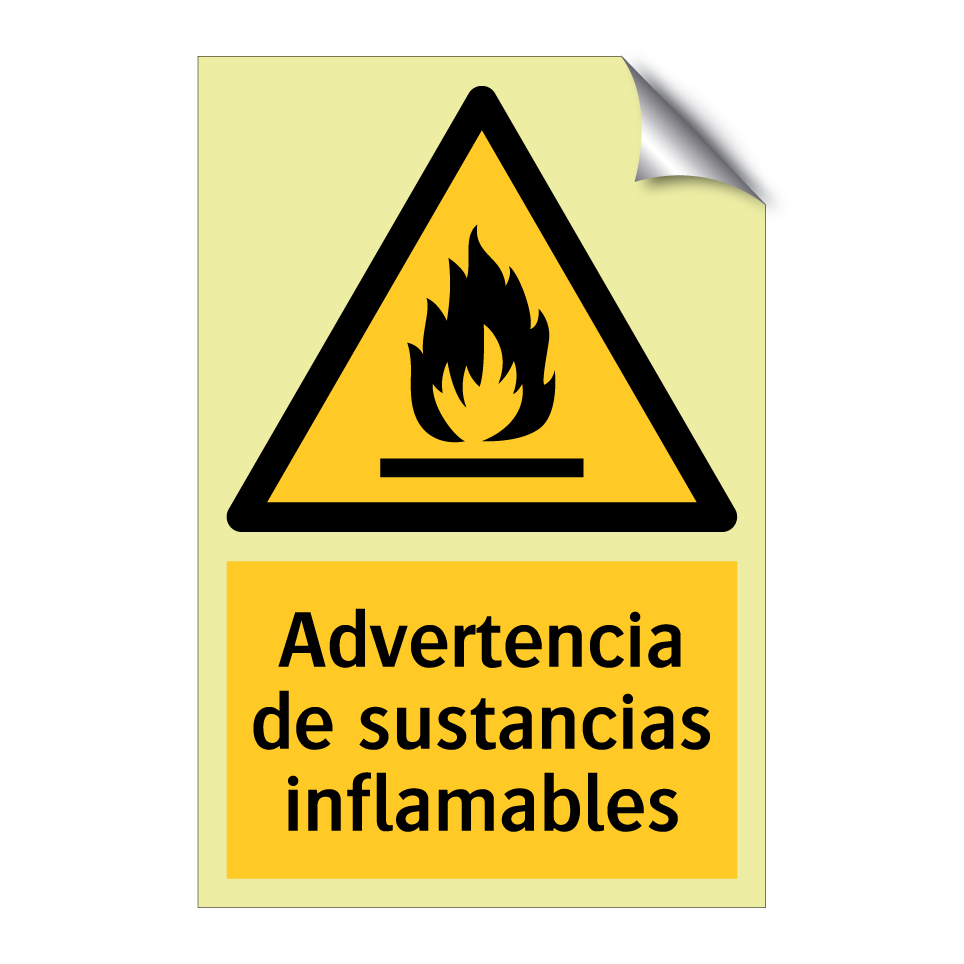 Advertencia de sustancias inflamables