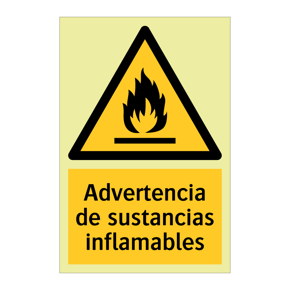 Advertencia de sustancias inflamables