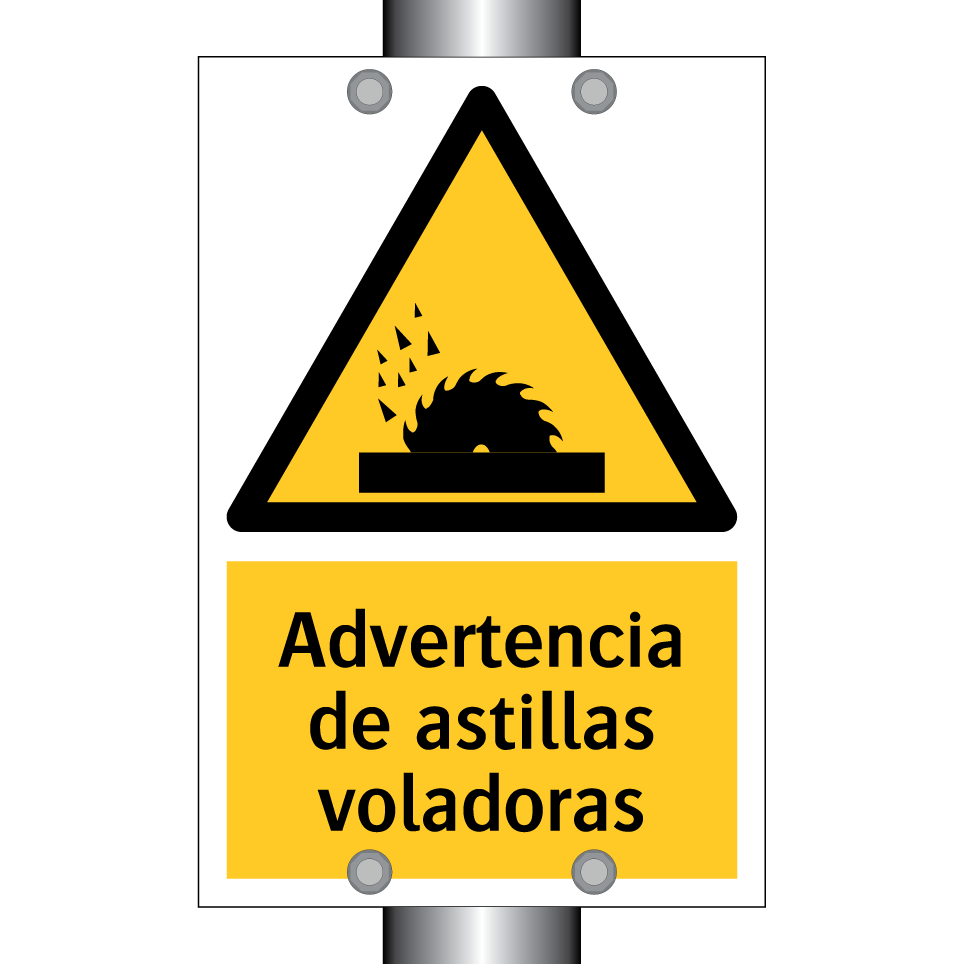 Advertencia de astillas voladoras