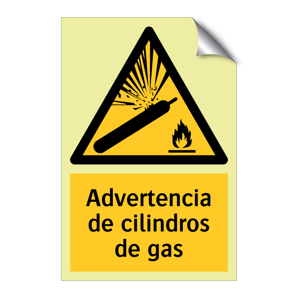 Advertencia de cilindros de gas