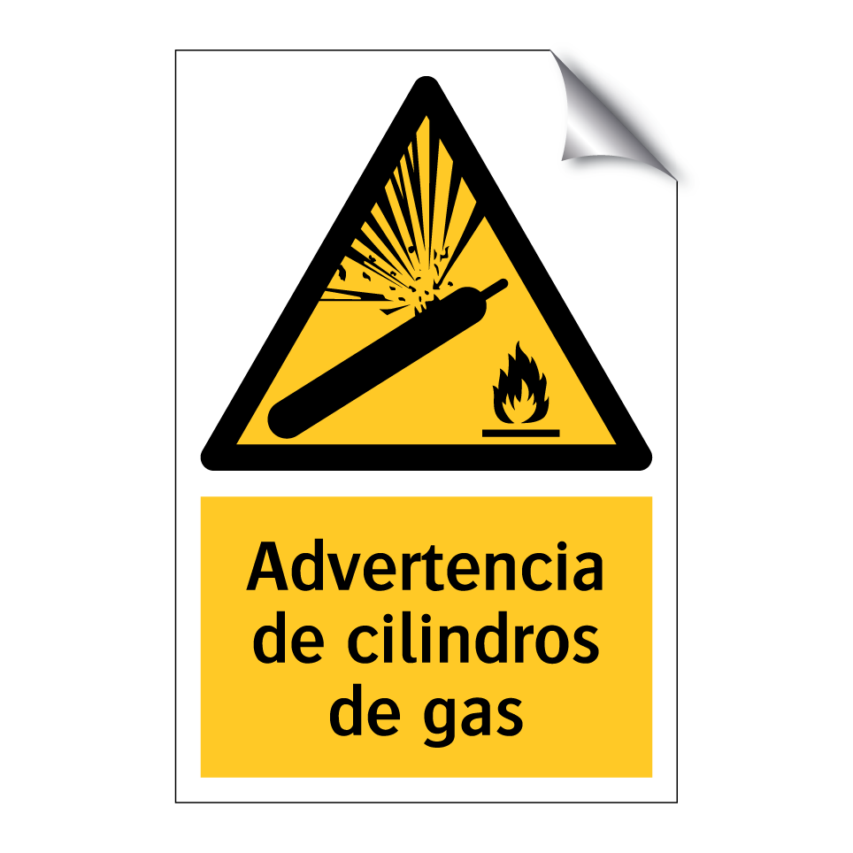 Advertencia de cilindros de gas