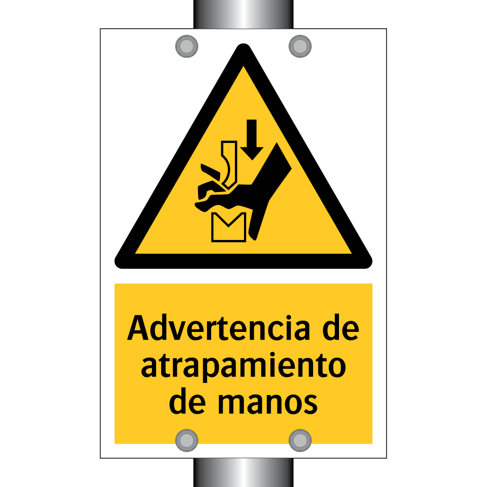 Advertencia de atrapamiento de manos