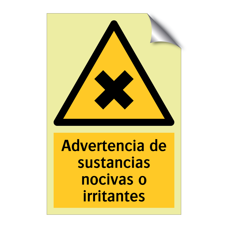 Advertencia de sustancias nocivas o irritantes