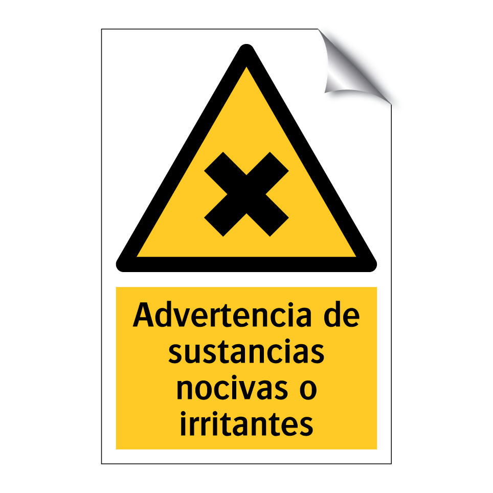 Advertencia de sustancias nocivas o irritantes