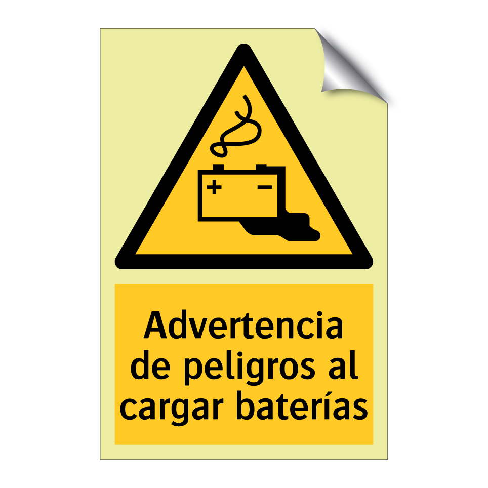 Advertencia de peligros al cargar baterías