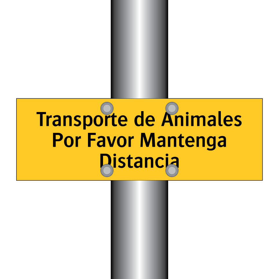 Transporte de Animales Por Favor Mantenga Distancia
