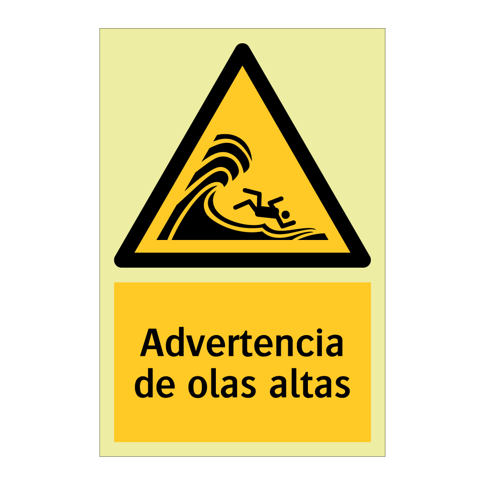 Advertencia de olas altas