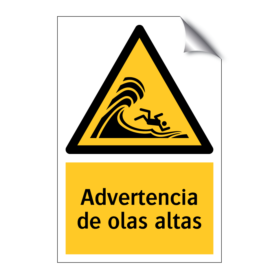 Advertencia de olas altas