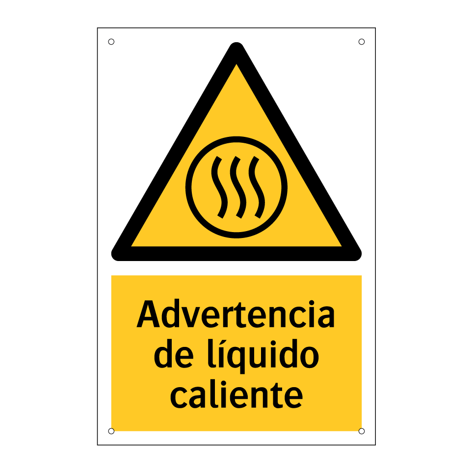 Advertencia de líquido caliente