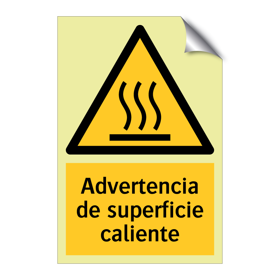Advertencia de superficie caliente