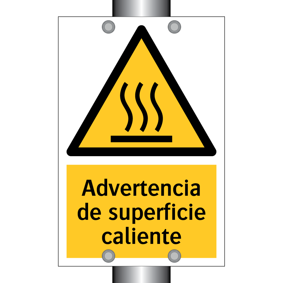 Advertencia de superficie caliente