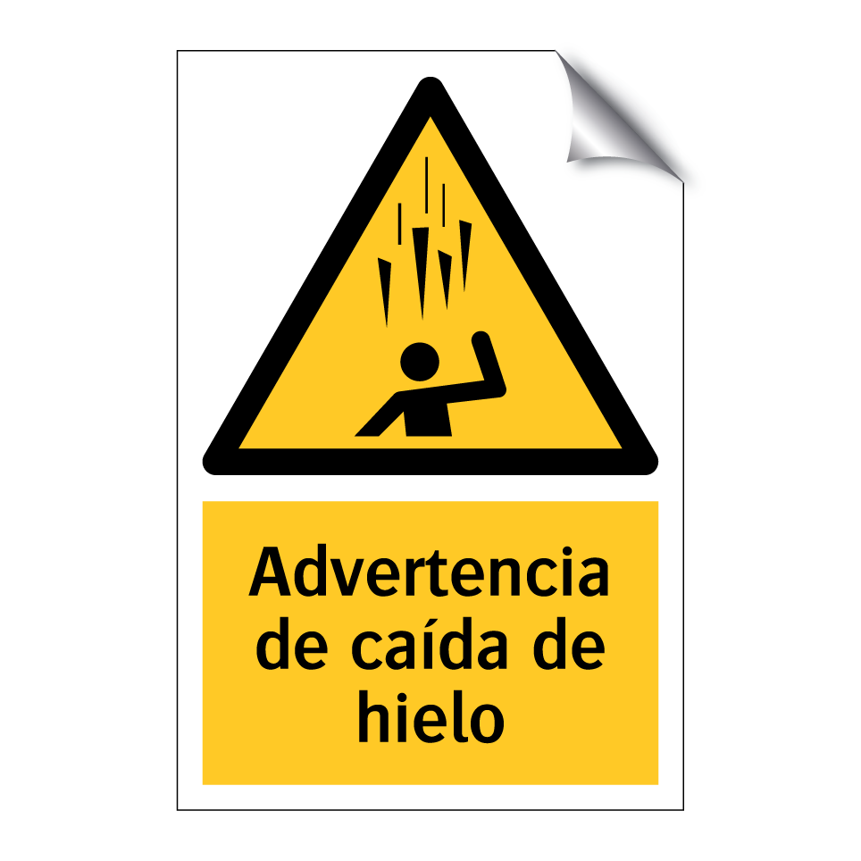 Advertencia de caída de hielo