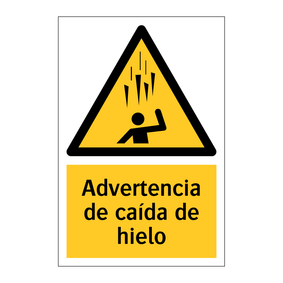 Advertencia de caída de hielo