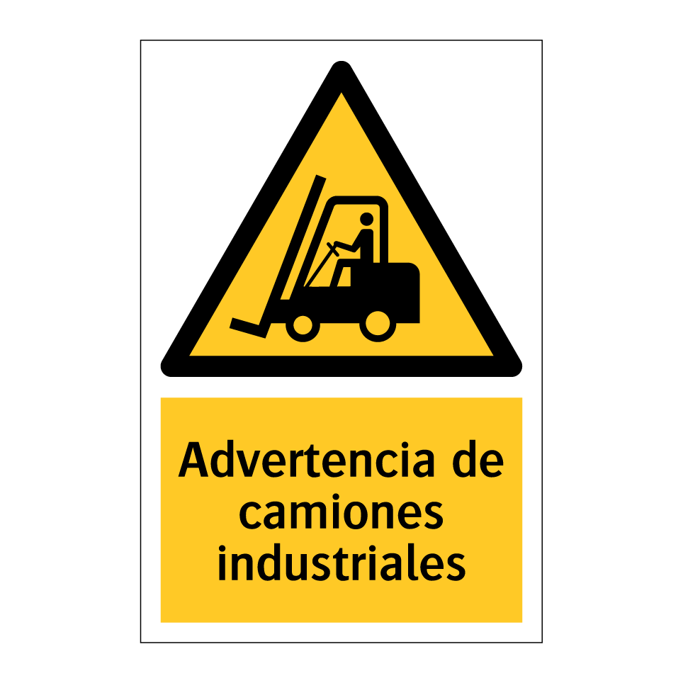 Advertencia de camiones industriales