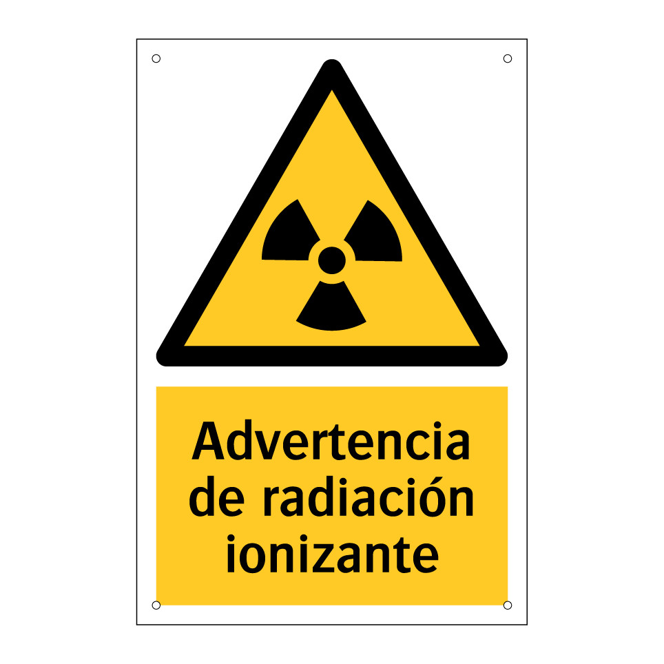Advertencia de radiación ionizante