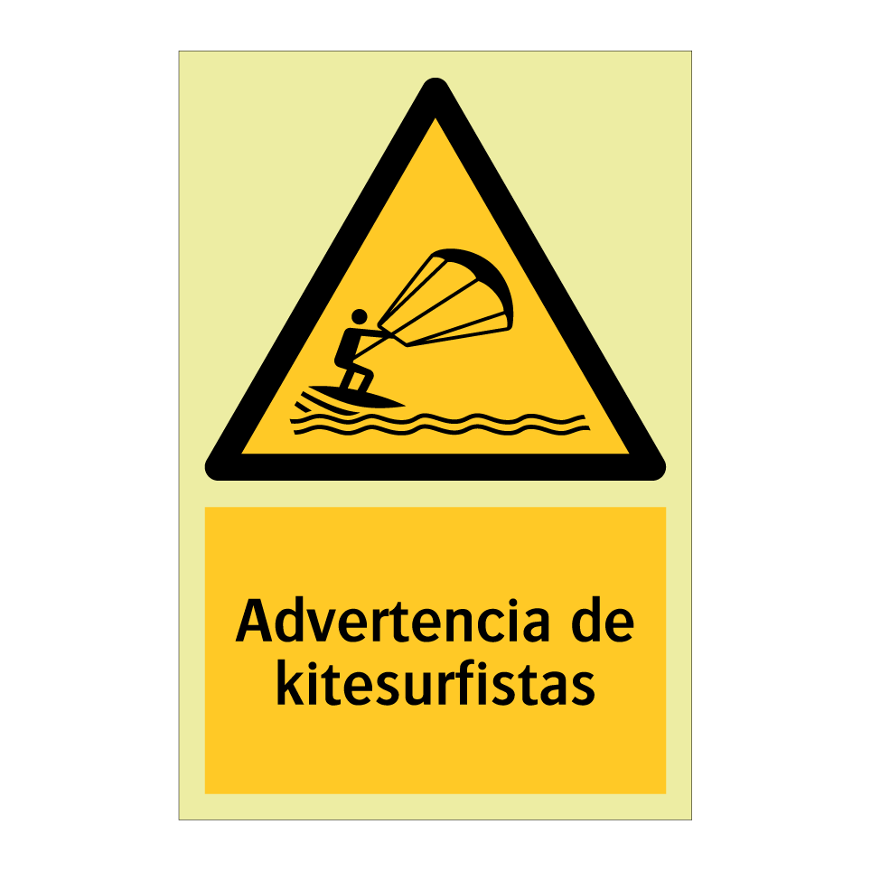 Advertencia de kitesurfistas