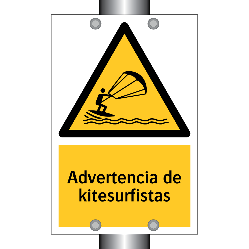 Advertencia de kitesurfistas