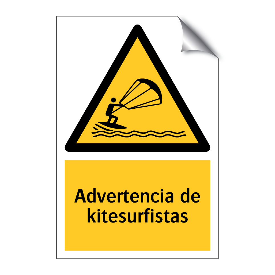 Advertencia de kitesurfistas