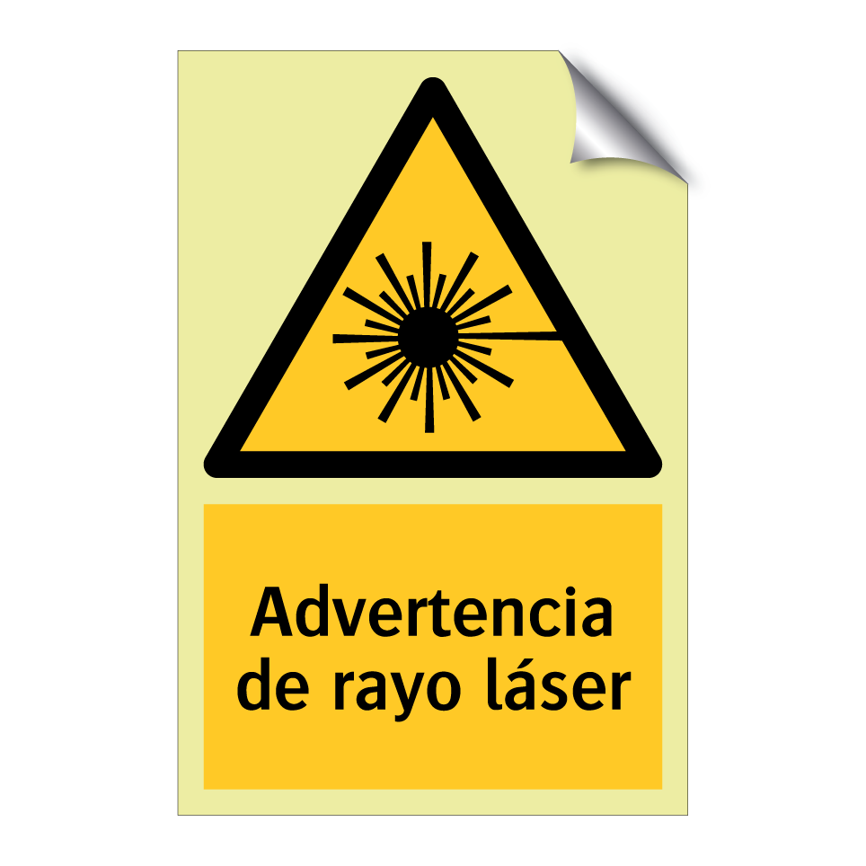 Advertencia de rayo láser